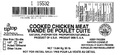 Tip Top Poultry, Inc - Cooked Chicken Meat Natural Proportion ¾” Diced (#15532)