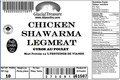 Glacial Treasure - Chicken Shawarma Legmeat (Halal)  Product ID: 61507