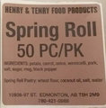 Henry and Tenry Food Products: Spring Roll - 50 pieces