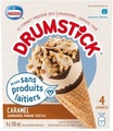 Nestlé â Drumstick Caramel Cornets de Dessert Glacé Sans Produits Laitiers â 4 Ã 120 mL