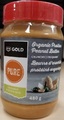 Co-op Gold Pure â « Beurre d'arachide protéiné organique â croquant » â 480 grammes (recto)