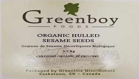 Greenboy Foods - Organic Hulled Sesame Seeds - 3.5 kg