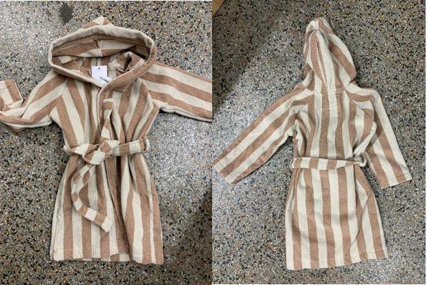 Liewood-brand “Rusty Stripes” organic cotton bathrobes