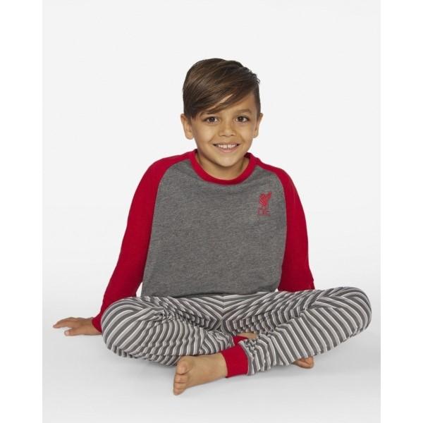 Ensemble de pyjama long LFC Junior gris anthracite et rouge