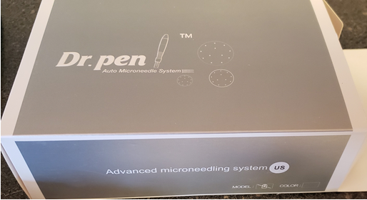 Example of an outside label for a Dr. pen Auto Microneedle System