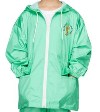Image 1: Kids Green Board Hoodie Rain Coat