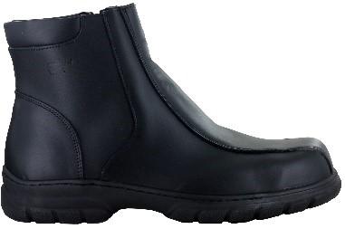 Quentin Black Leather 6” boot with side zipper