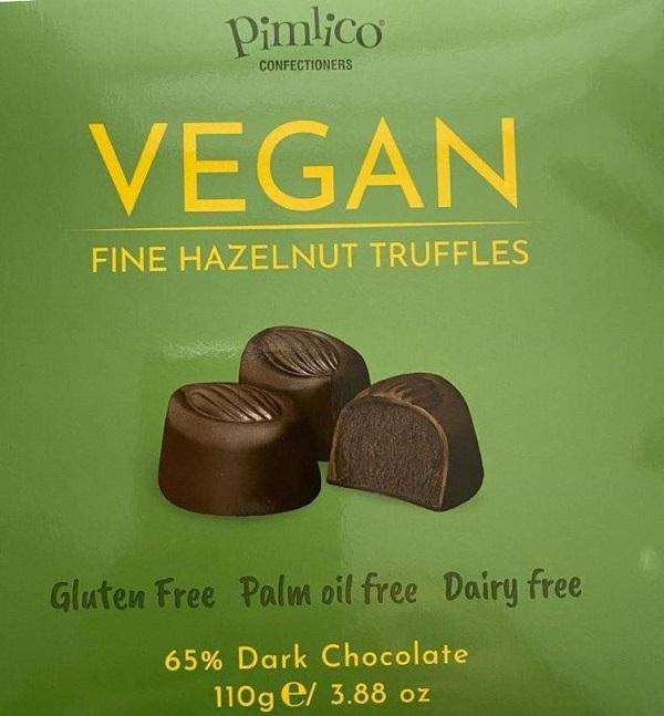 Pimlico Confectioners – Vegan Fine Hazelnut Truffles – 110 g (front)