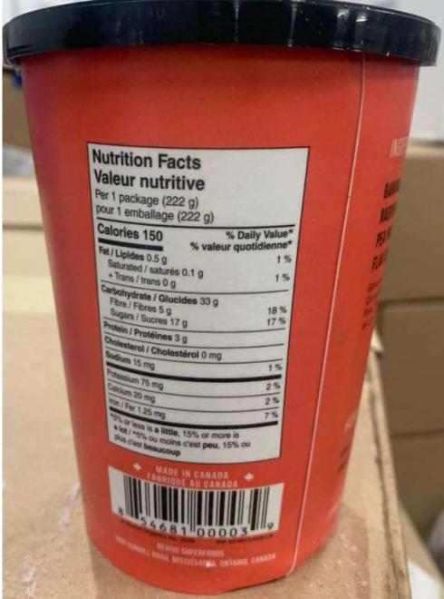 Revive Superfoods Strawberry Zen  Smoothie - Nutrition Facts