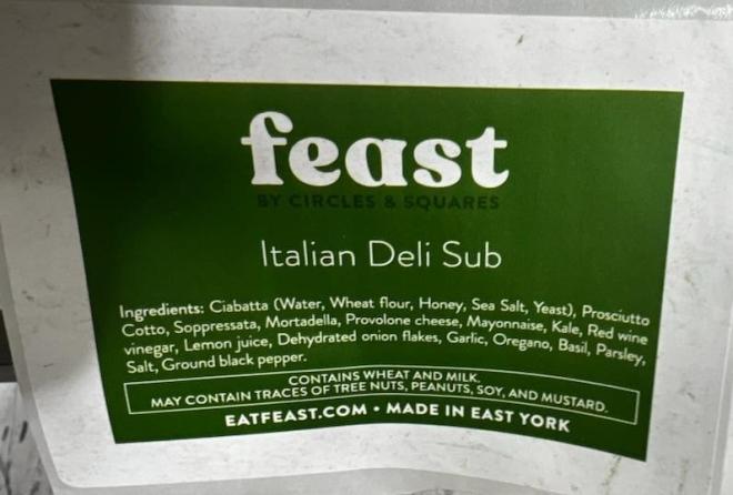 Feast by Circles and Squares - Italian Deli Sub - 325g - front