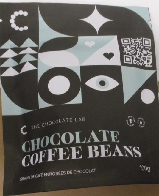 The Chocolate Lab Chocolate Coffee Beans, 100 g - Front
