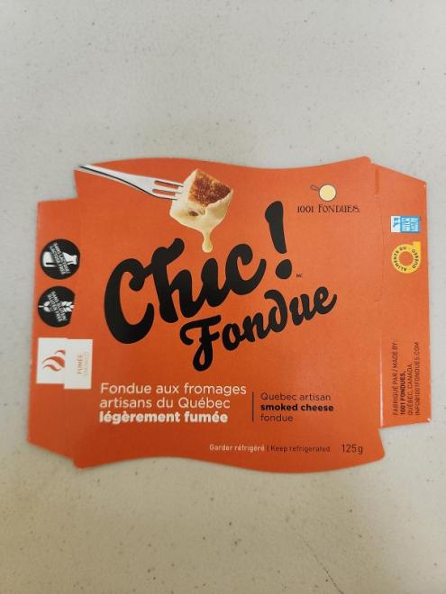 Chic! Fondue Quebec artisan smoked cheese fondue - 125g