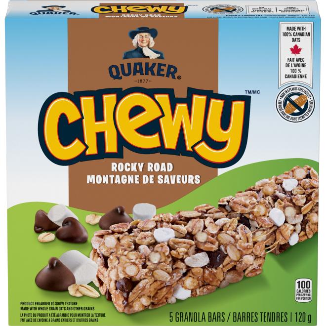 Quaker - Chewy Barres tendres Montagne de saveurs - 120 g (5 barres) - Avant