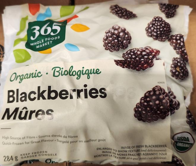 365 Whole Foods Market - Organic Blackberries (frozen) - 284 g - front