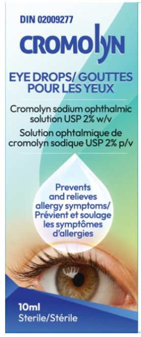 Cromolyn Eye Drops recalled due to risk of infection - Canada.ca