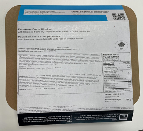 Factor- Poulet au pest et au parmesan - 325g - Bas2