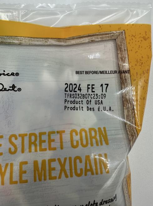 President's Choice - Chopped Mexican-Style Street Corn Salad Kit - 285 g - Lot code