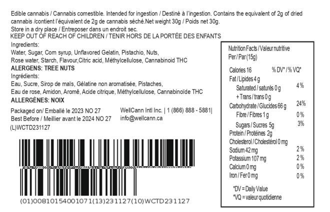 Example of the affected product packaging (back)