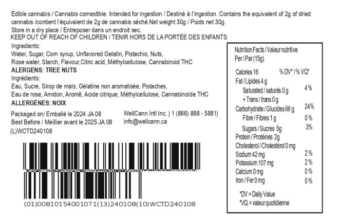 Example of the affected product packaging (back)