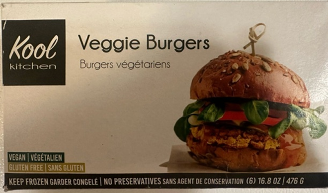 Kool Kitchen brand veggie burgers 476 g front