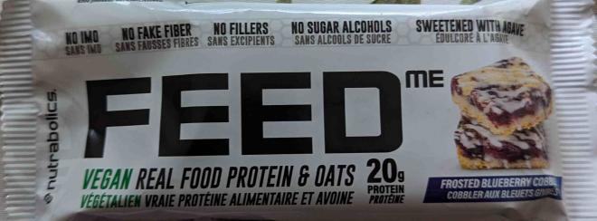 Nutrabolics - Feed Me Vegan Real Food Protein and Oat Blueberry - 65 g - Front