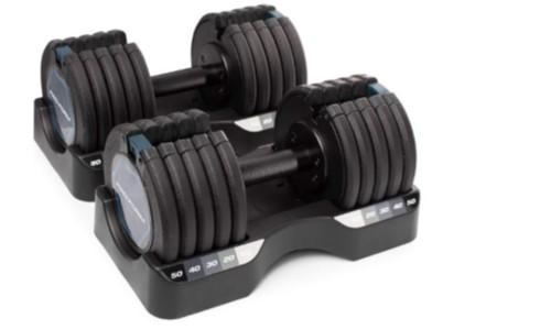 Image 1: Ensemble d’haltères réglables ProForm Rapid Strike de 50 lb visé par le rappel