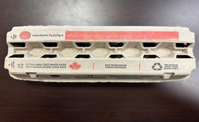 Western Family - Extra Large Size White Eggs - 12 eggs - Top