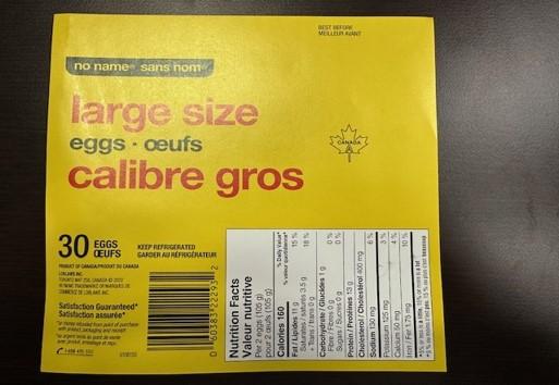 no name - Large Size Eggs - 30 eggs - Label