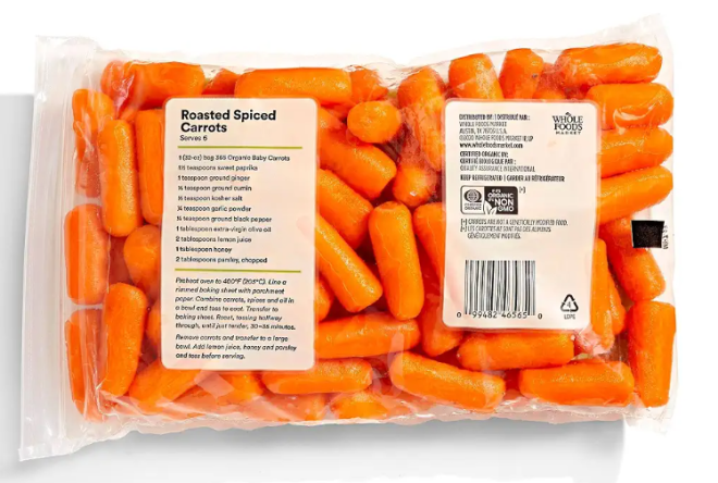 365 Whole Foods Market brand - Baby Carrots - 907 g - Front