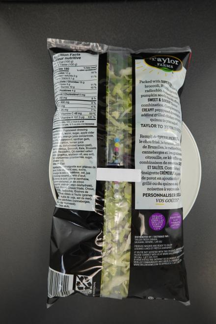 Taylor Farms - Sweet Kale Chopped Kit - 340 g - back