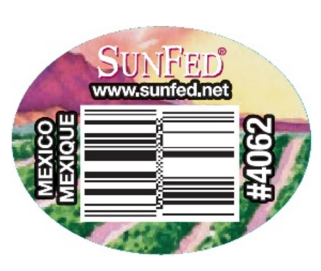 SunFed - concombres de grande culture - autocollant PLU