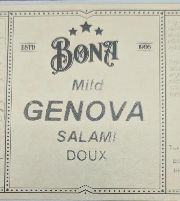 Bona brand Genova Salami Mild - PDP